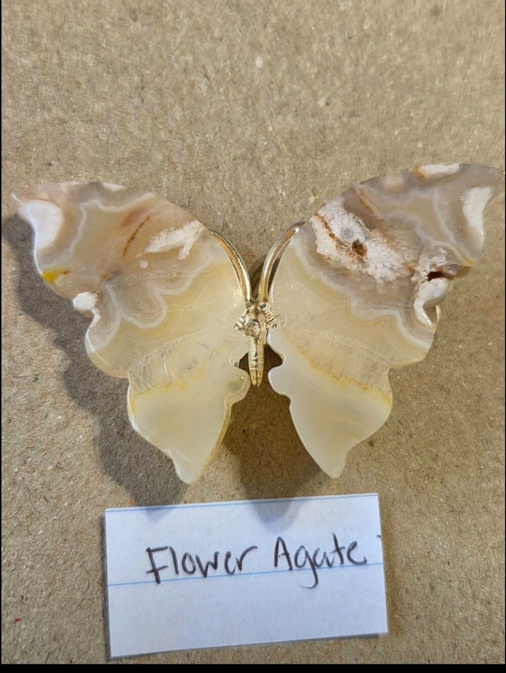 Flower Agate Butterfly Clip-Brooch-Hair Accessory-Decor-Carving